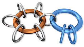 Linked jump rings